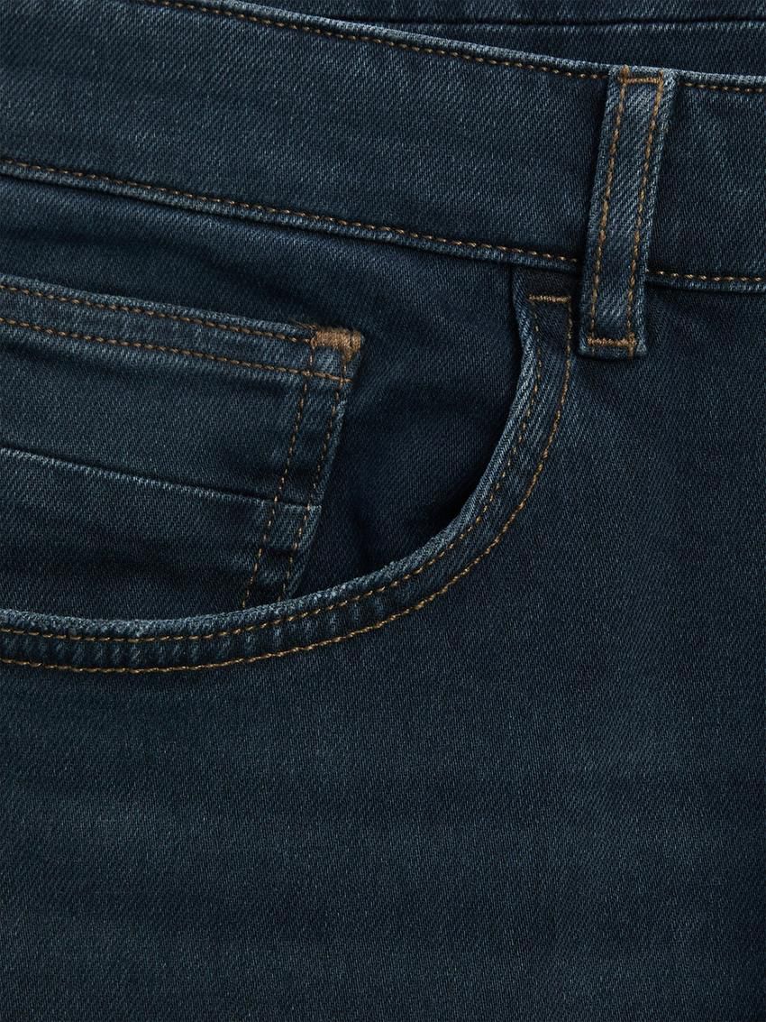 Massimo Dutti Cotton Blend Men Jeans Navy | US-ID3465178