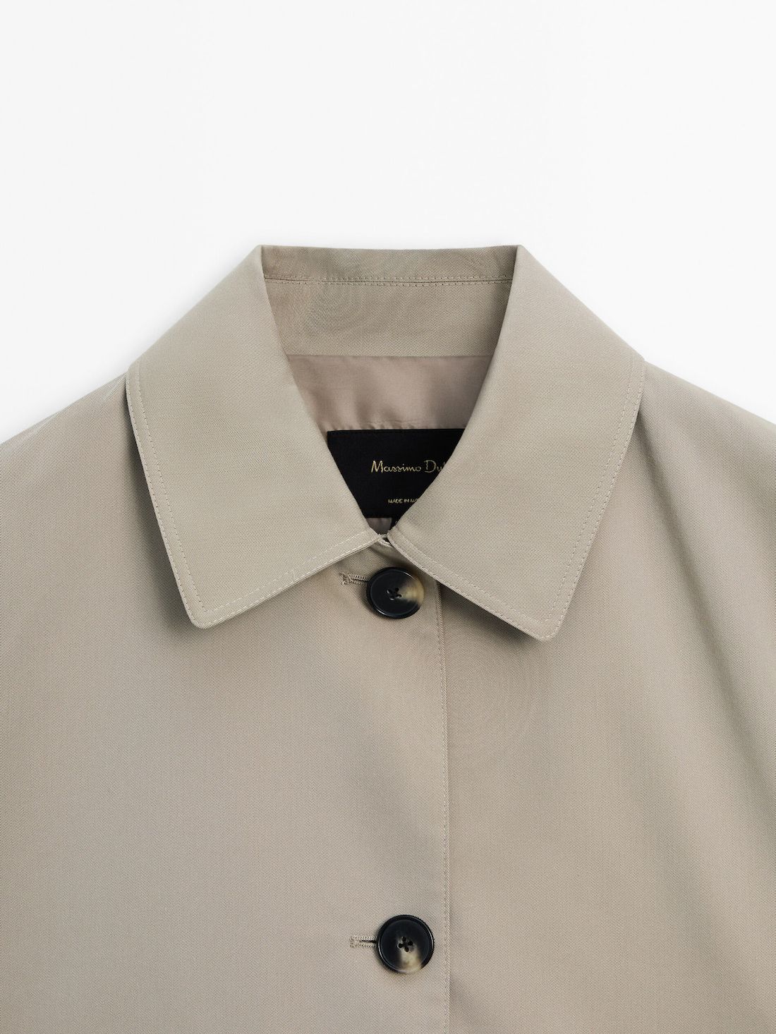 Massimo Dutti Cotton Blend Short Women Jacket Beige | US-SV7134290
