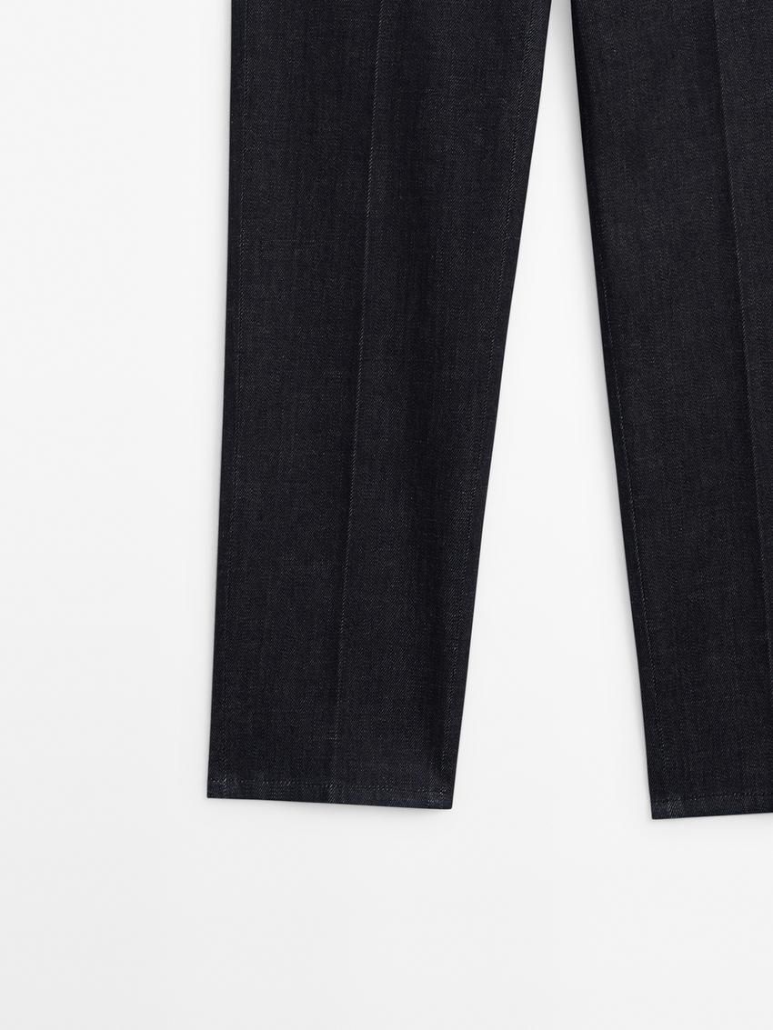 Massimo Dutti Cotton Blend Slim Fit Women Jeans Black | US-BK7630912