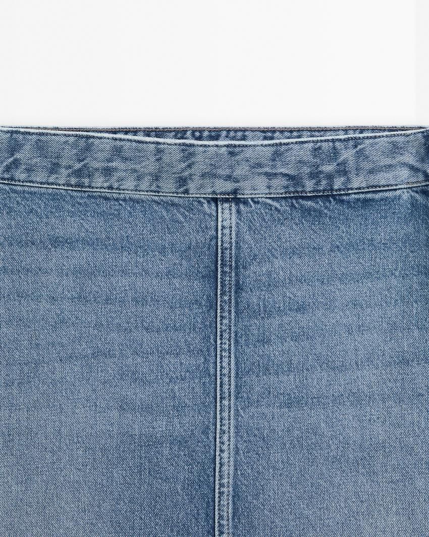 Massimo Dutti Cotton Denim Women Skirts Blue | US-RS0278439