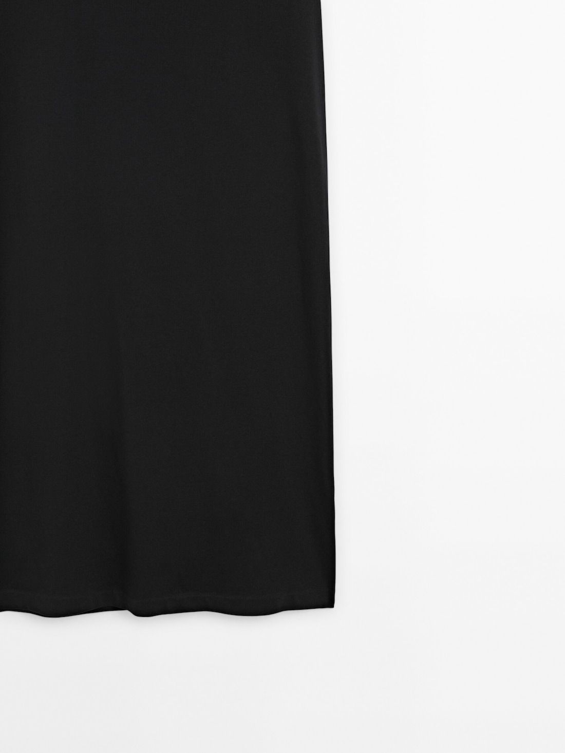 Massimo Dutti Cotton Halterneck Women Dress Black | US-DX7083152