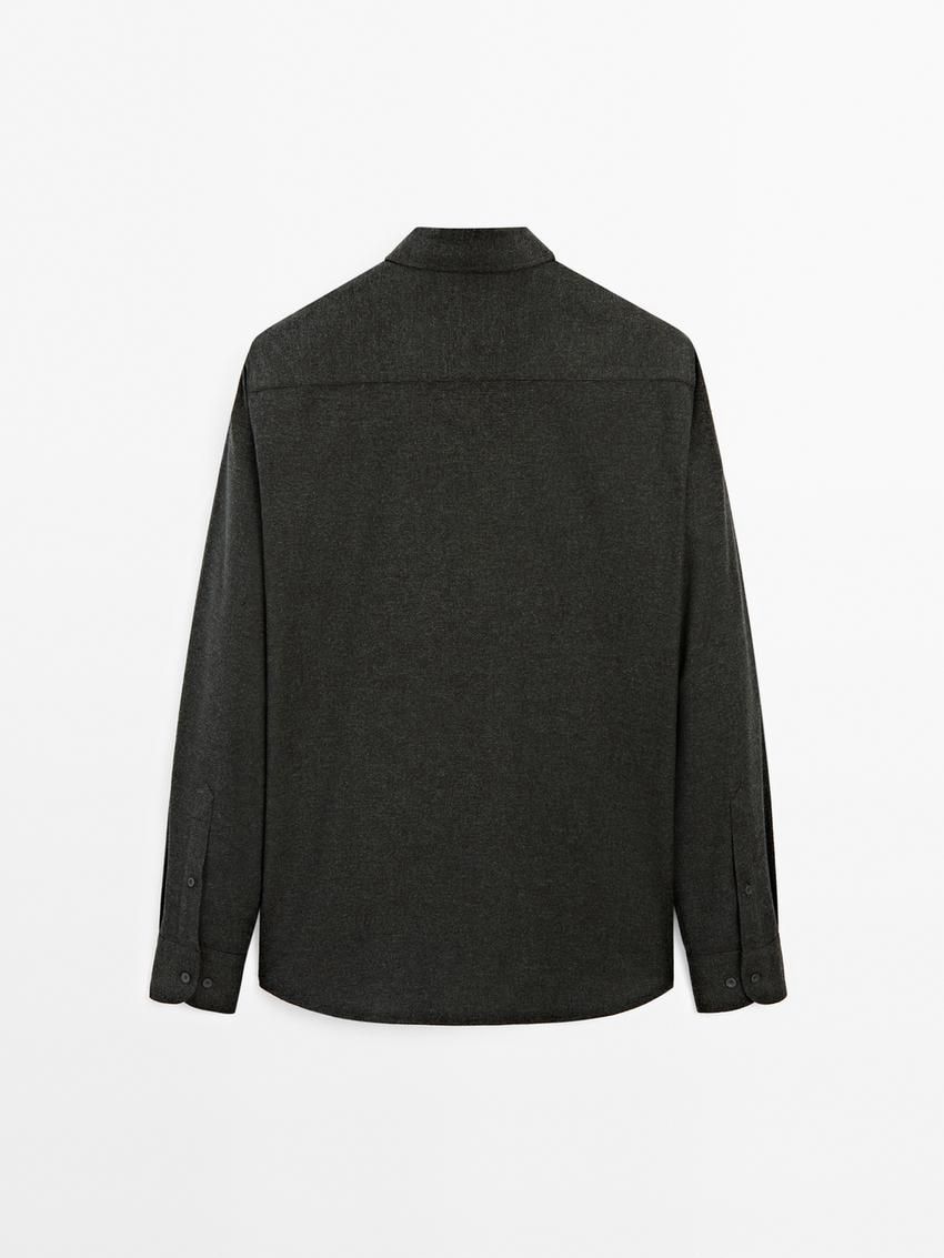 Massimo Dutti Cotton Houndstooth Men Shirts Dark Green | US-DP2305874