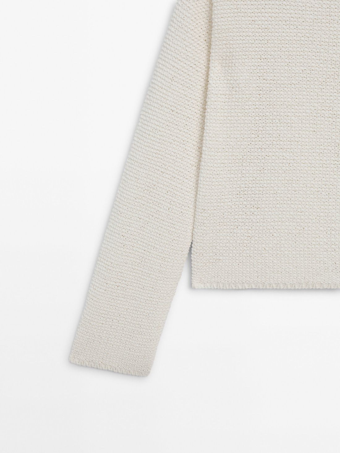 Massimo Dutti Cotton Knit Boat Neck Women Sweater Cream | US-LV1265893
