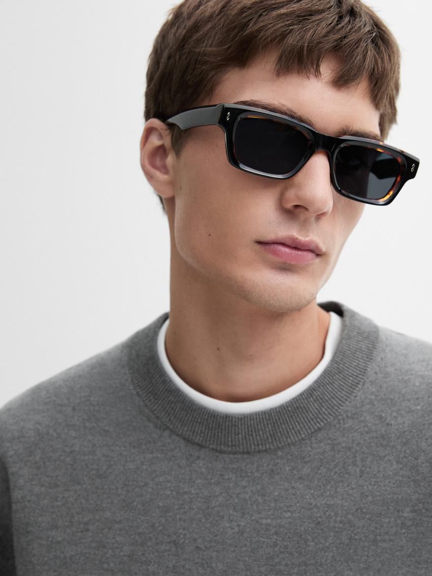 Massimo Dutti Cotton Knit Men Sweater Grey | US-HK3210897