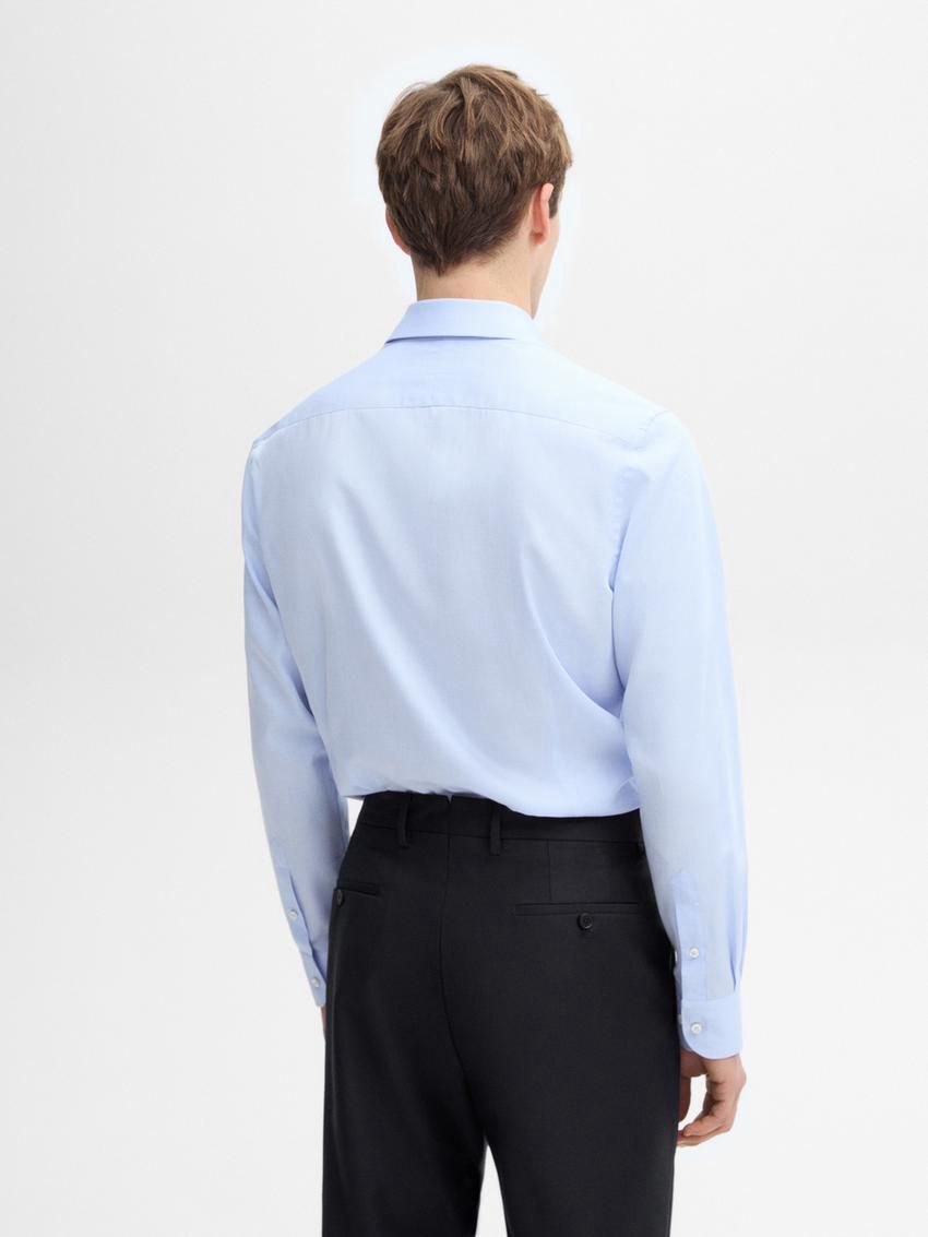 Massimo Dutti Cotton Men Shirts Blue | US-FZ7563481