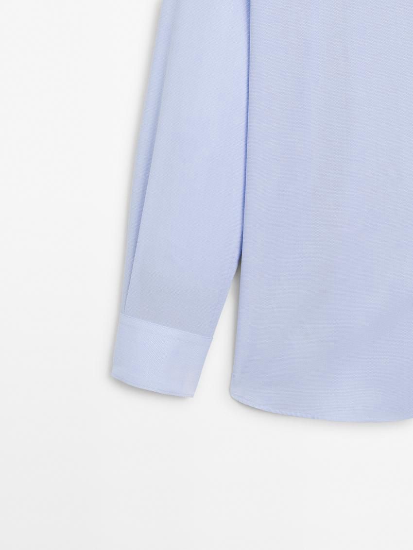 Massimo Dutti Cotton Men Shirts Blue | US-FZ7563481