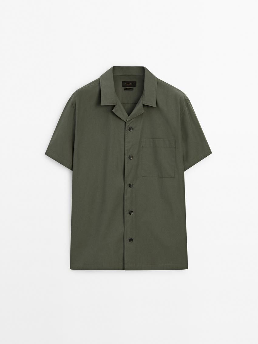Massimo Dutti Cotton Poplin Men Shirts Green | US-OQ3874596