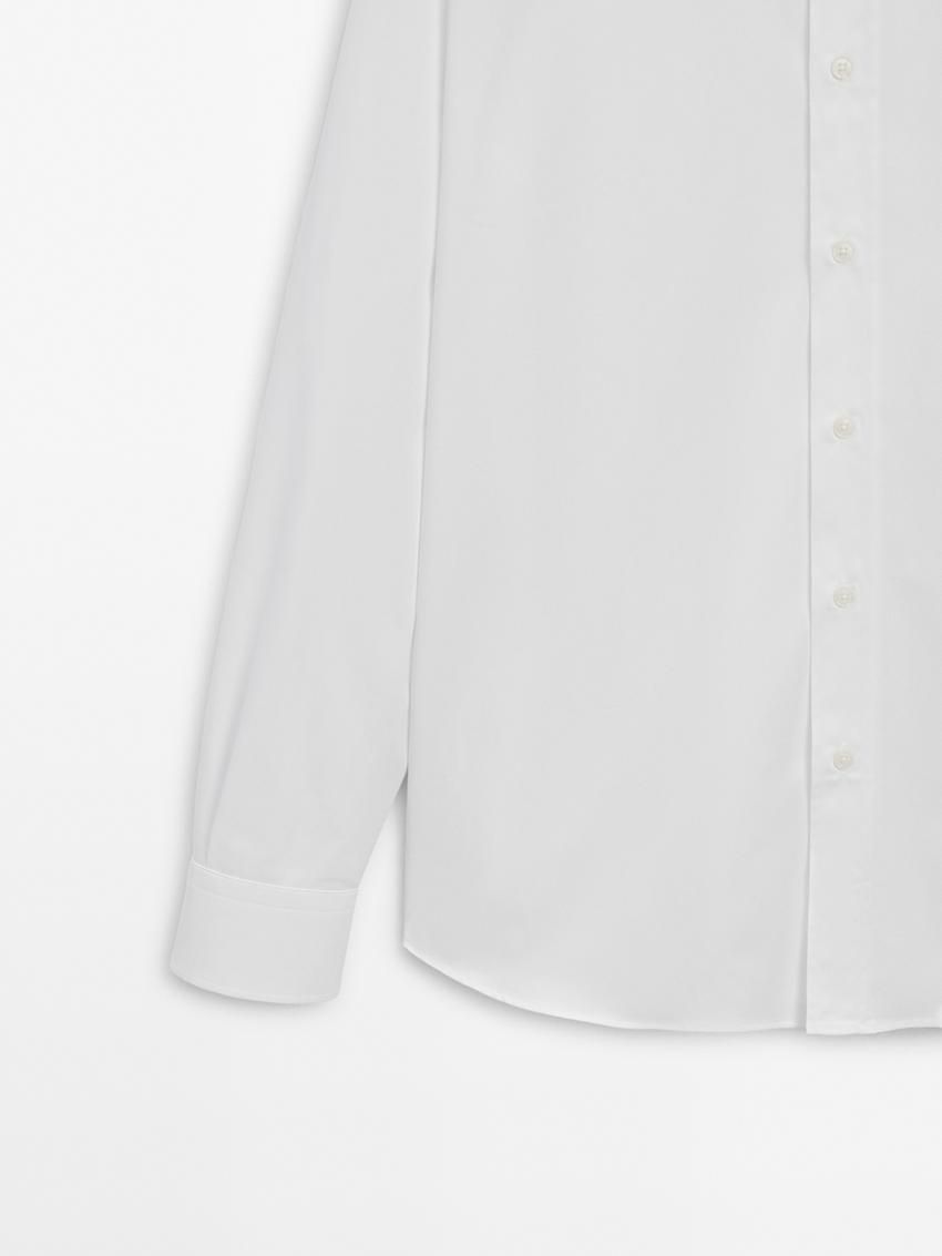 Massimo Dutti Cotton Regular Fit Men Shirts White | US-YR1905734