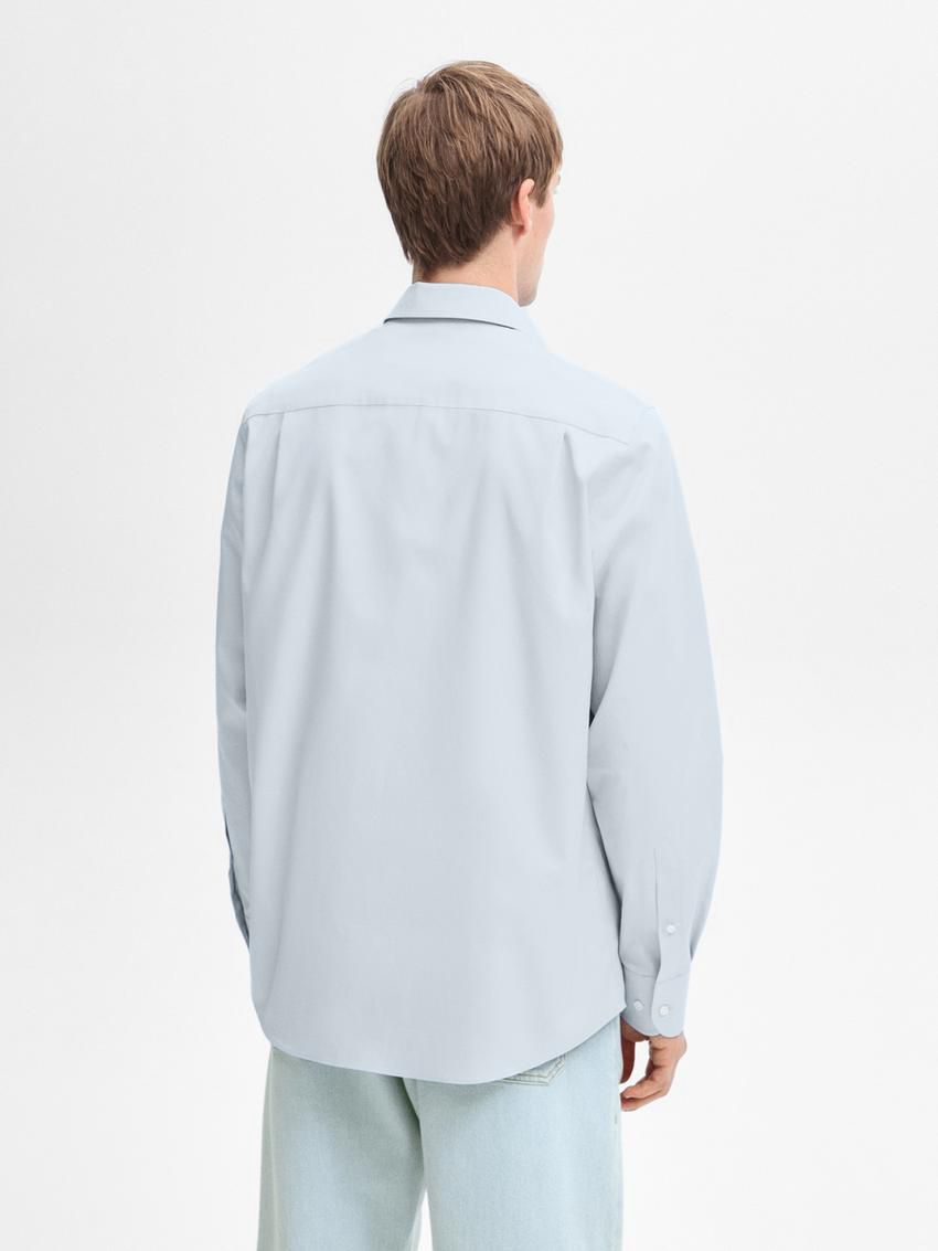 Massimo Dutti Cotton Regular Fit Men Shirts Light Blue | US-FN8625901