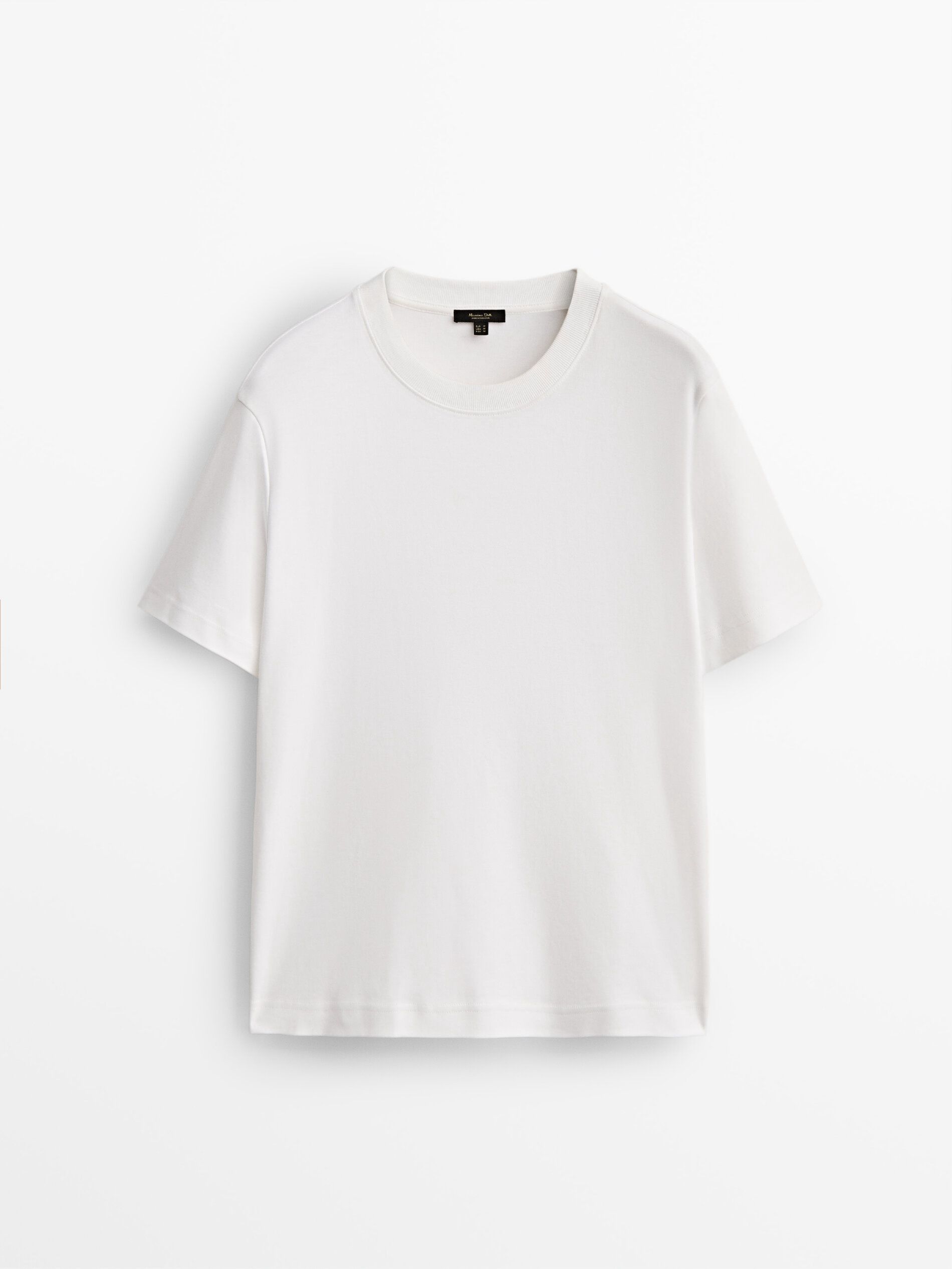 Massimo Dutti Cotton Short-sleeved Women T-Shirt White | US-UC3291478