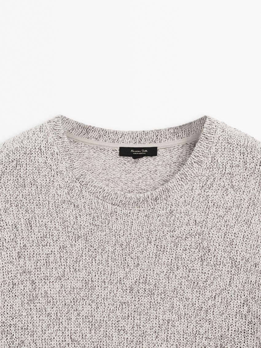 Massimo Dutti Cotton Short-sleeved Women T-Shirt Grey | US-CT4762893