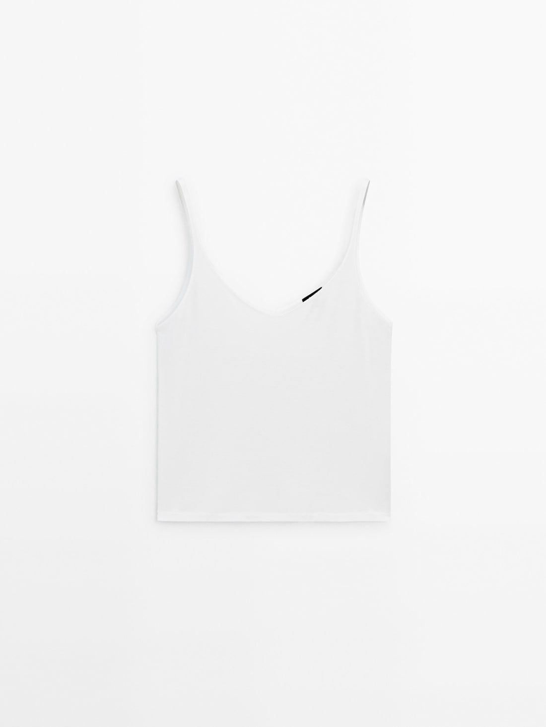 Massimo Dutti Cotton Strappy Women Top White | US-MJ3870694