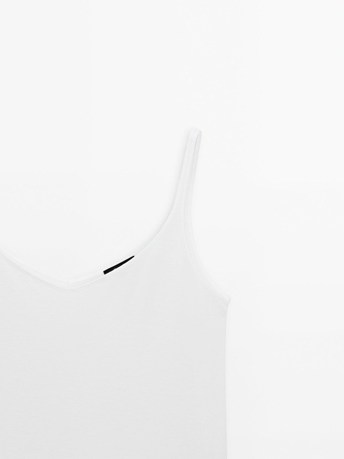 Massimo Dutti Cotton Strappy Women Top White | US-MJ3870694