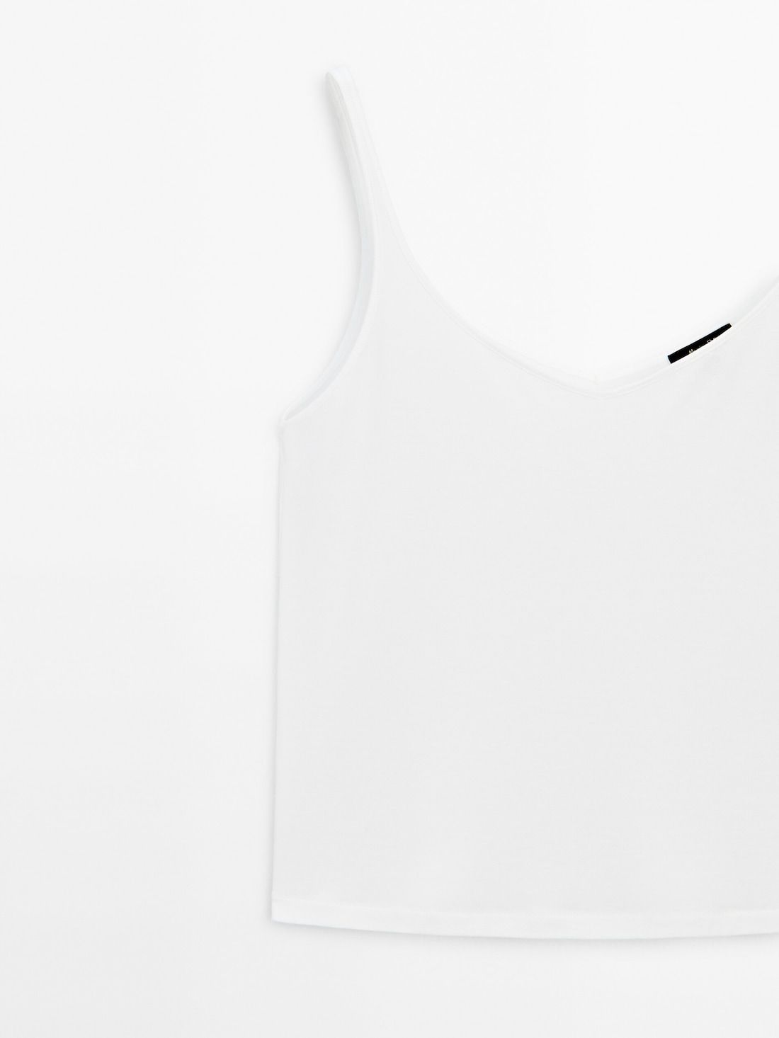 Massimo Dutti Cotton Strappy Women Top White | US-MJ3870694