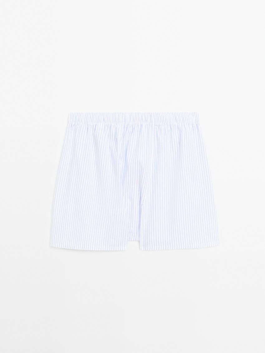 Massimo Dutti Cotton Striped Men Underwear White | US-MC4387156