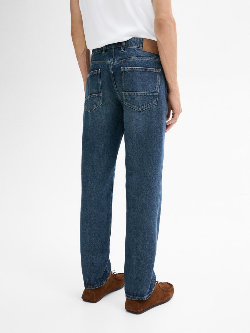 Massimo Dutti Cotton Tapered Fit Men Jeans Indigo | US-YI7240619