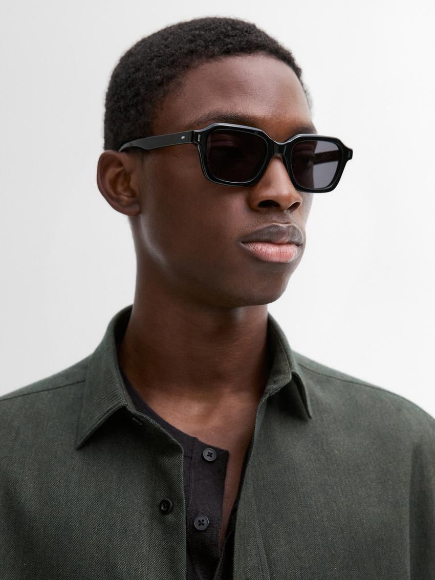 Massimo Dutti Cotton Twill Men Shirts Dark Green | US-XC7964208