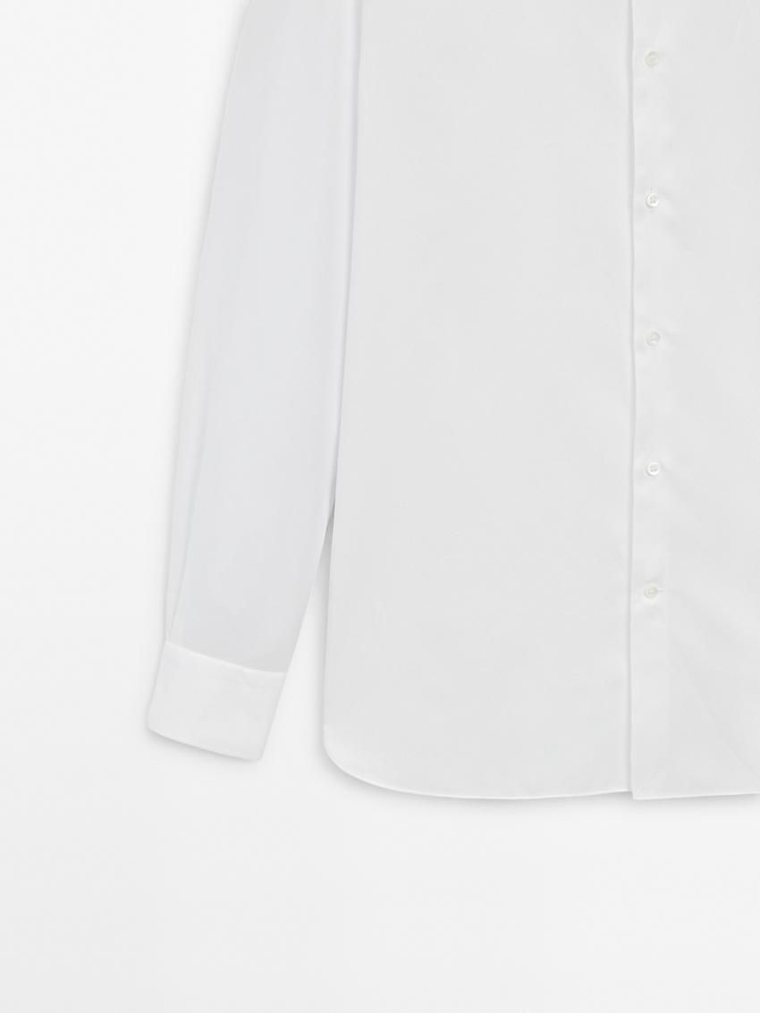Massimo Dutti Cotton Twill Men Shirts White | US-US8029341