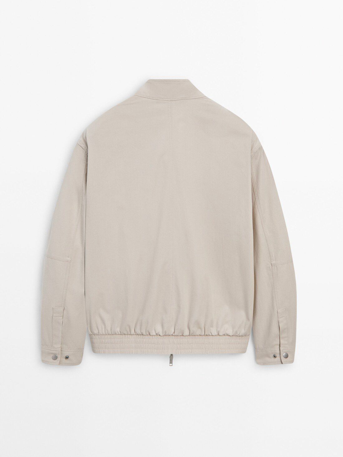 Massimo Dutti Cotton With Pockets Men Jacket Cream | US-SX5293746