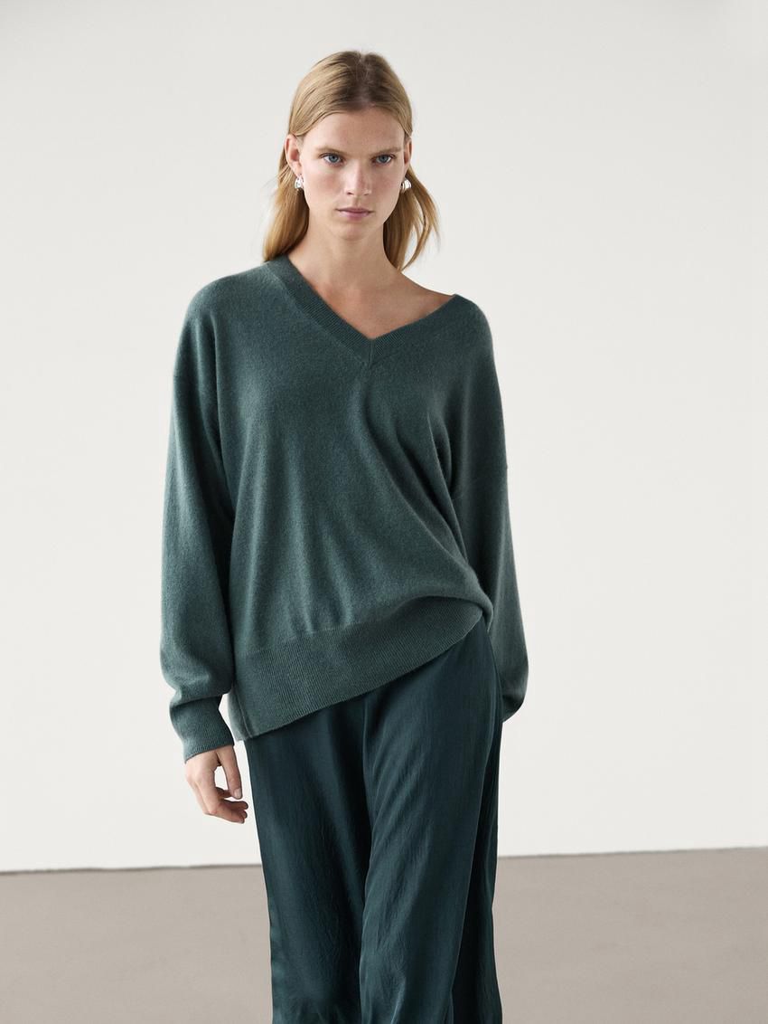 Massimo Dutti Crackled Satin Midi Co-ord Women Skirts Green | US-DF6193245