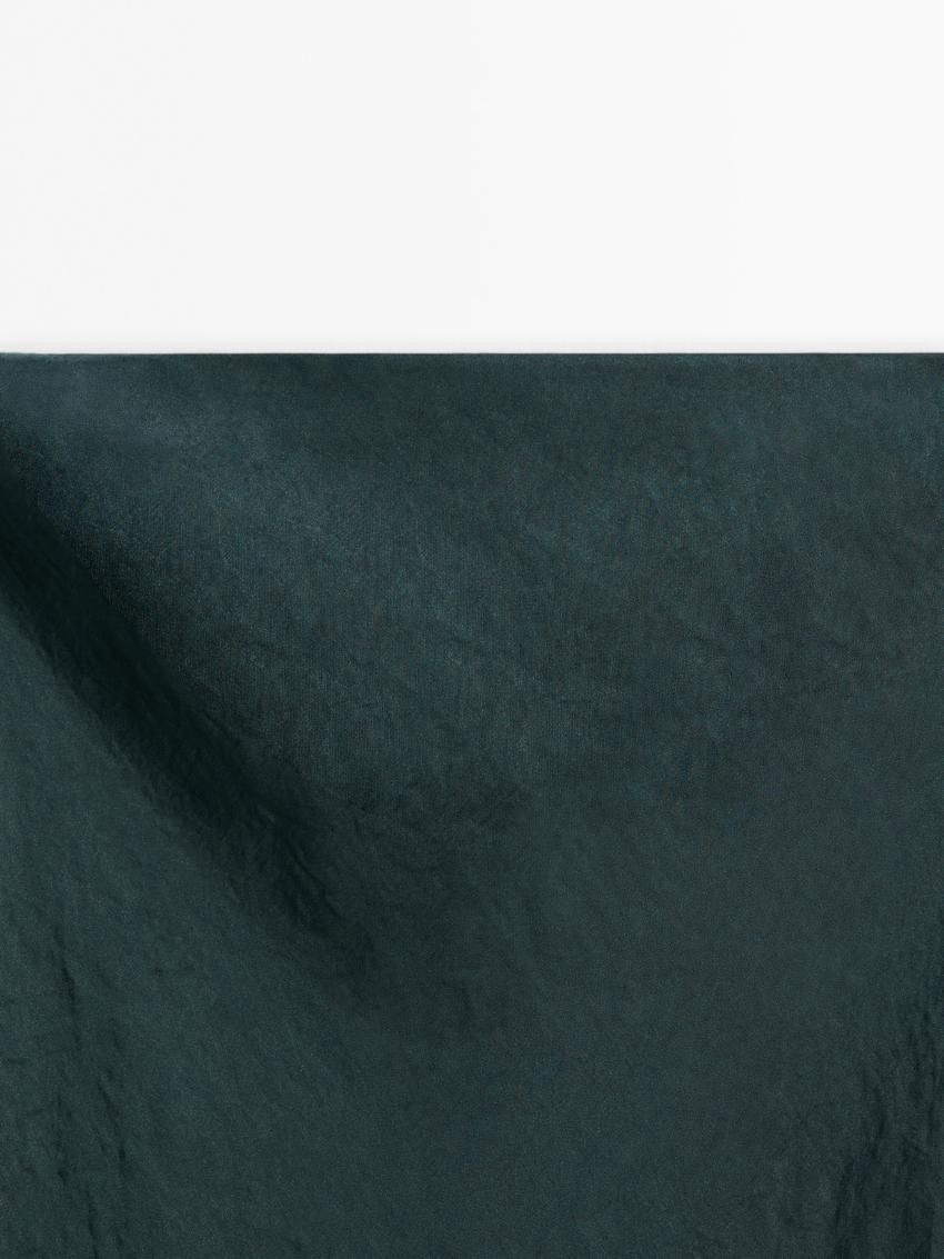 Massimo Dutti Crackled Satin Midi Co-ord Women Skirts Green | US-DF6193245
