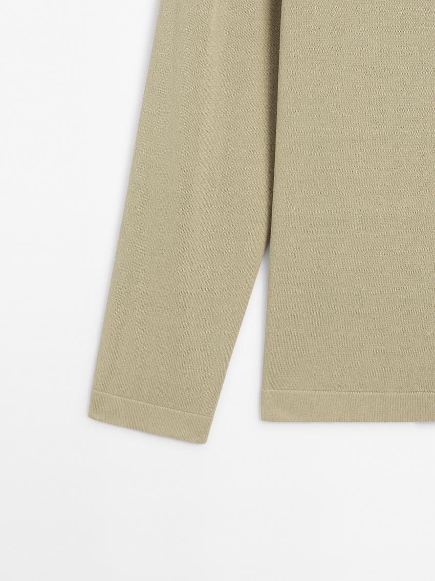 Massimo Dutti Crew Neck Knit Men Sweater Light Green | US-EY1703569