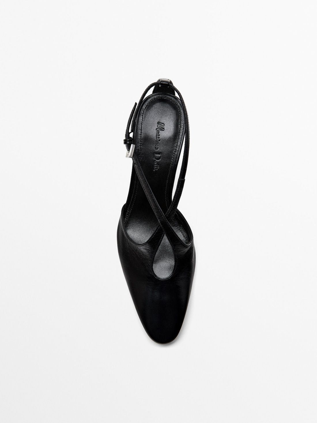 Massimo Dutti Criss-cross Straps Women Heels Black | US-IS9825047