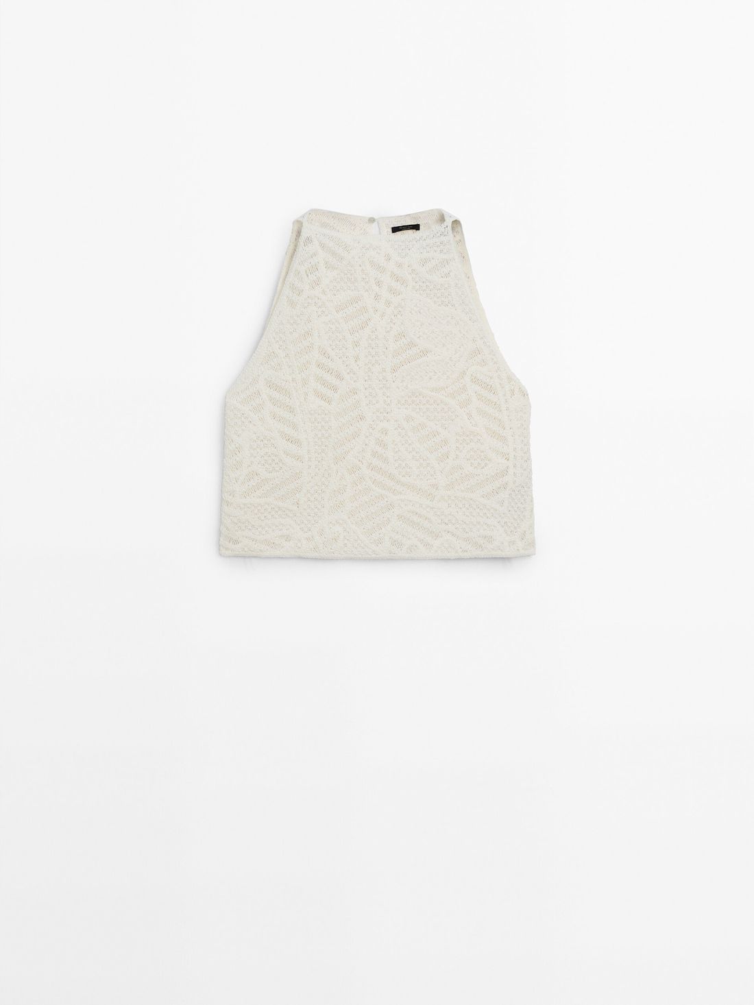 Massimo Dutti Crochet Women Top White | US-IQ1276895