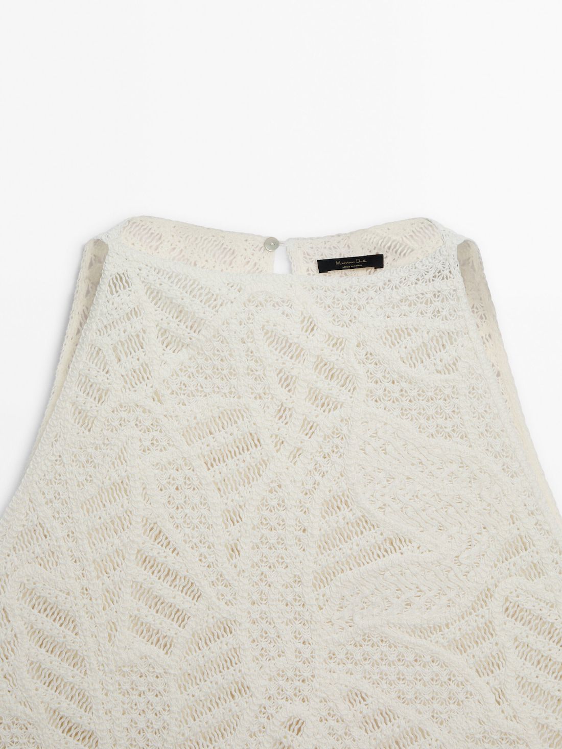 Massimo Dutti Crochet Women Top White | US-IQ1276895