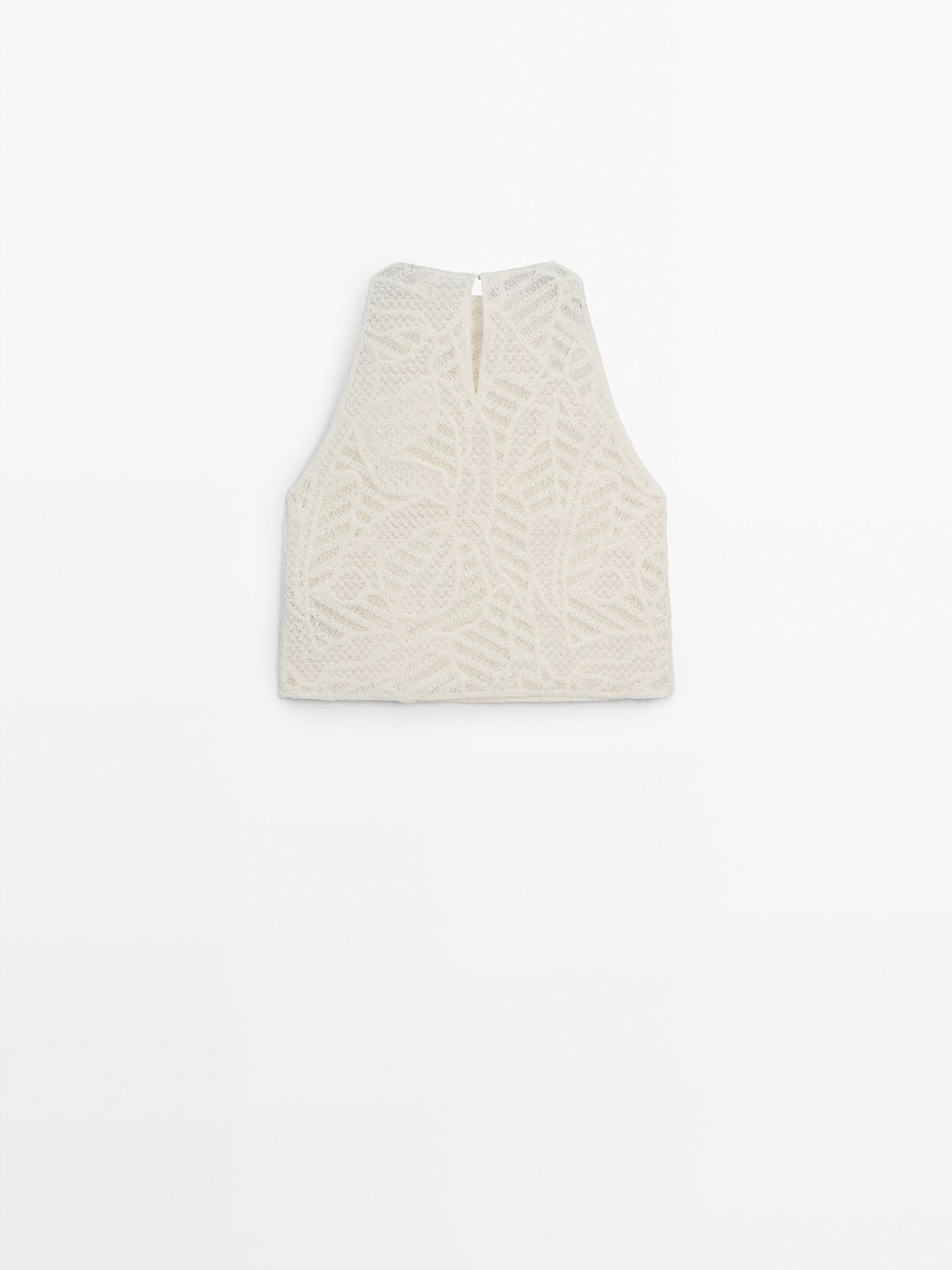 Massimo Dutti Crochet Women Top White | US-IQ1276895