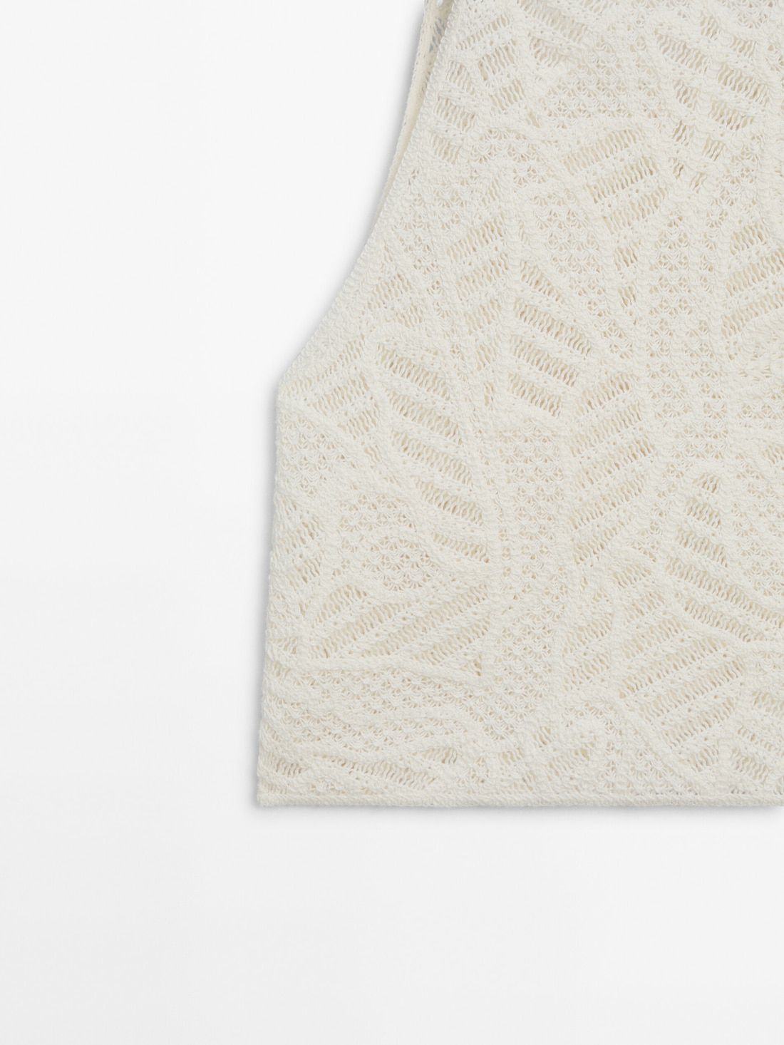 Massimo Dutti Crochet Women Top White | US-IQ1276895