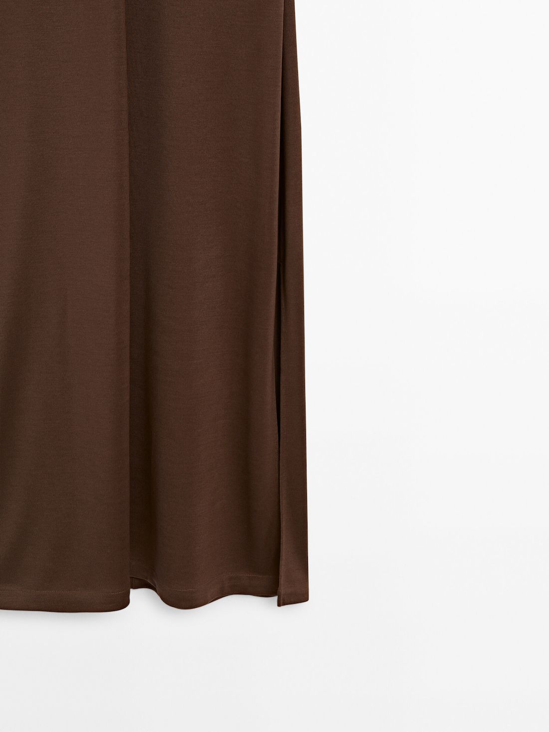 Massimo Dutti Crossover Halterneck Midi Women Dress Dark Brown | US-SO1976438