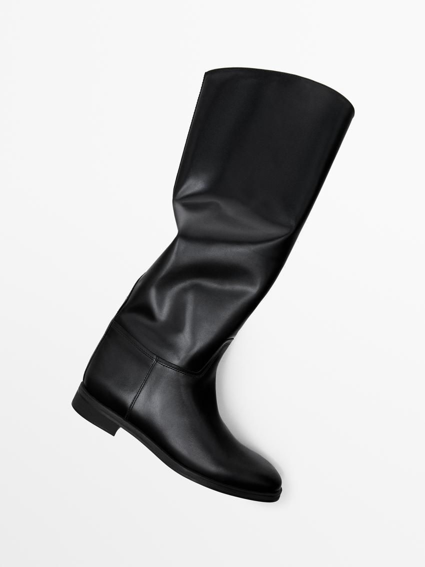 Massimo Dutti Detachable Embellishment Women Riding Boots Black | US-CF2157986
