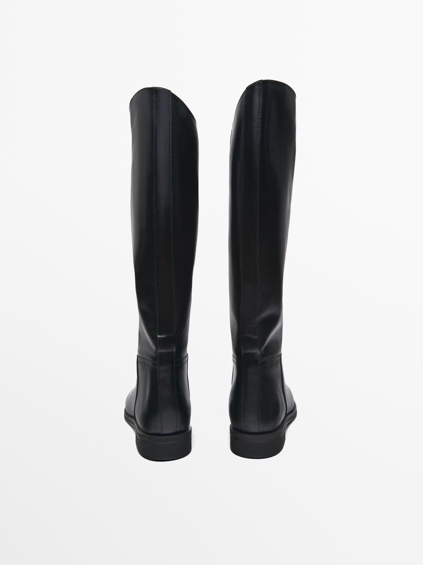 Massimo Dutti Detachable Embellishment Women Riding Boots Black | US-CF2157986