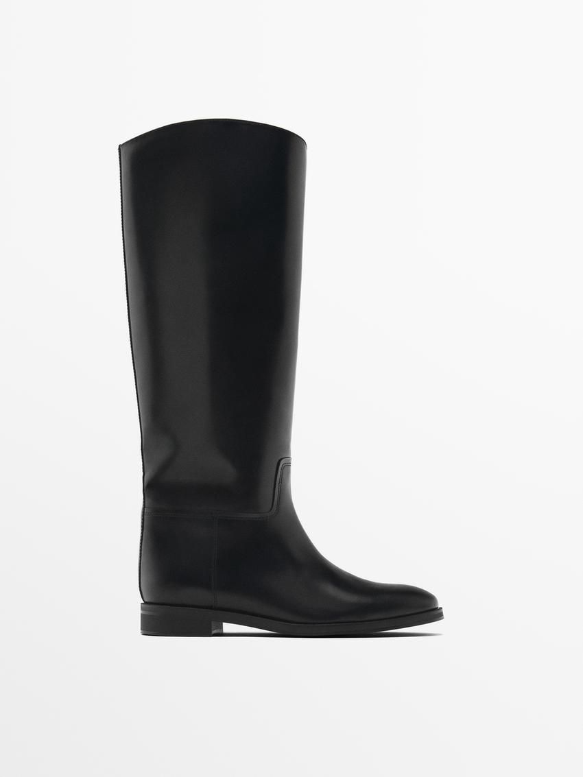 Massimo Dutti Detachable Embellishment Women Riding Boots Black | US-CF2157986