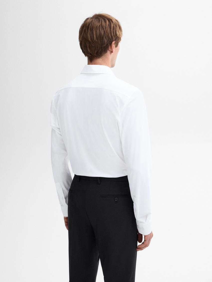 Massimo Dutti Easy Iron Slim Fit Men Shirts White | US-ME4619783