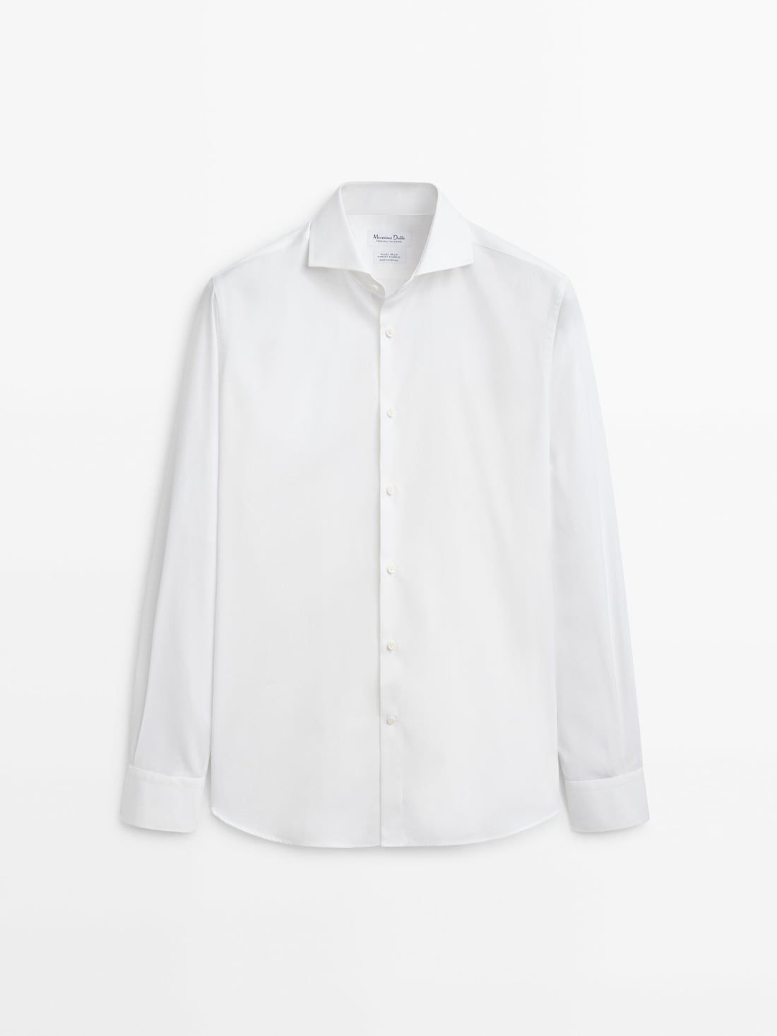 Massimo Dutti Easy Iron Slim-fit Poplin Men Shirts White | US-FV6934870