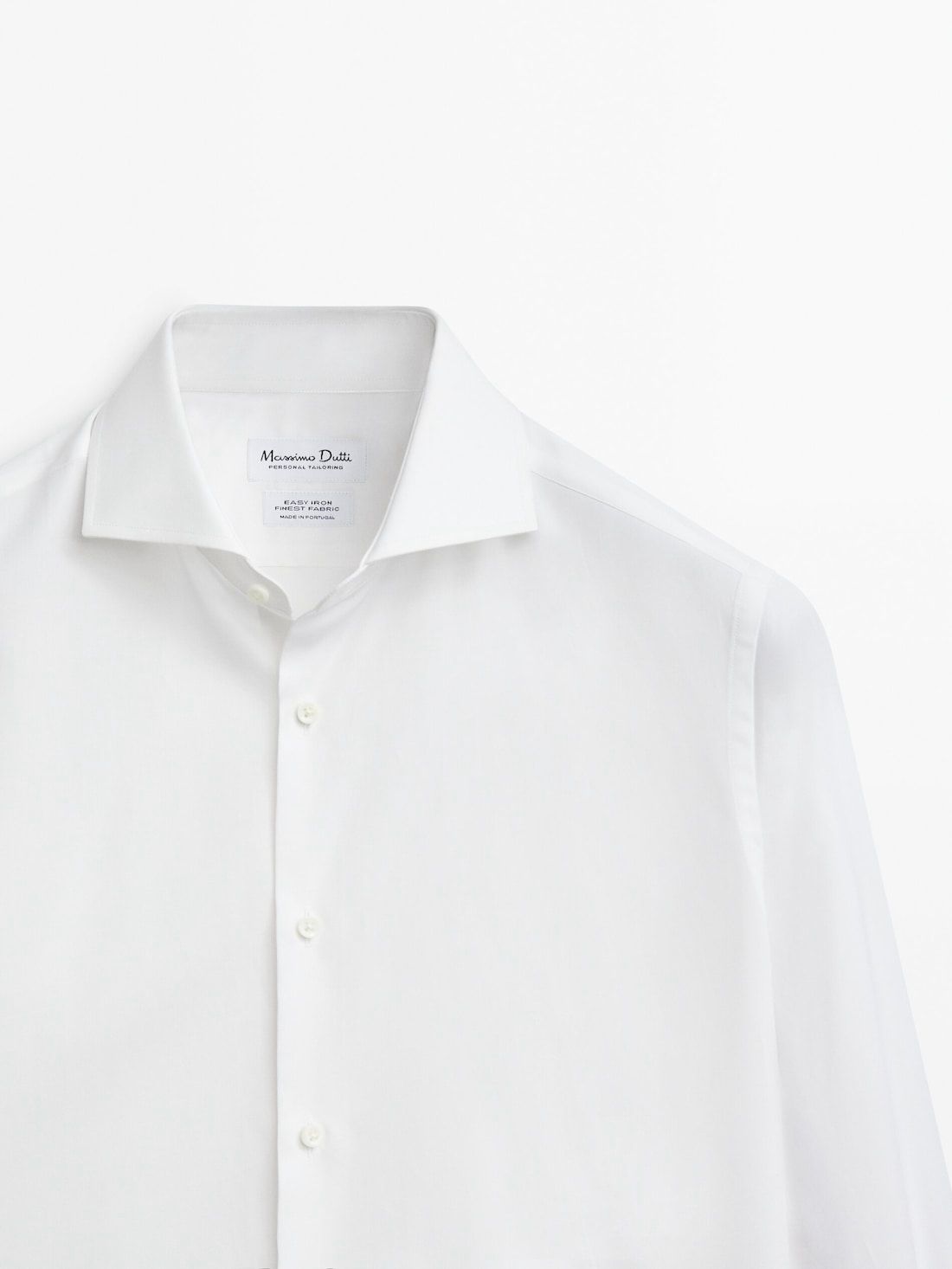 Massimo Dutti Easy Iron Slim-fit Poplin Men Shirts White | US-FV6934870