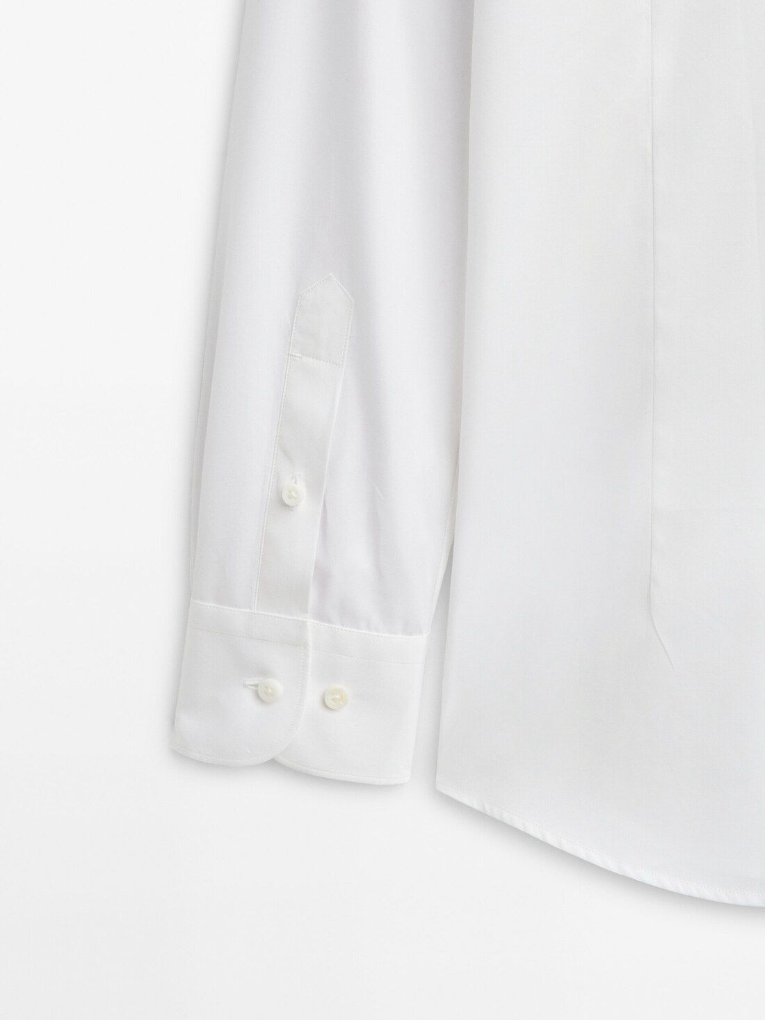 Massimo Dutti Easy Iron Slim-fit Poplin Men Shirts White | US-FV6934870