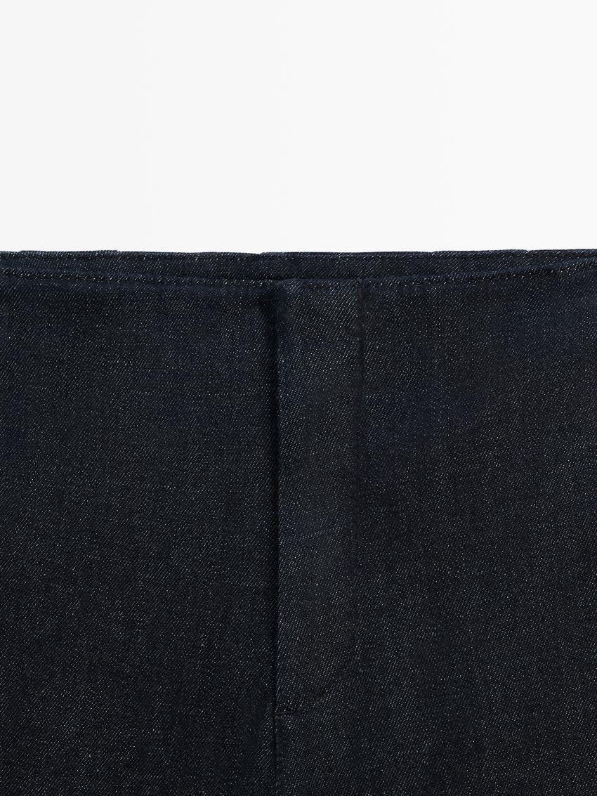 Massimo Dutti Faded Mid-rise Flare Fit Women Jeans Navy | US-XV5197802