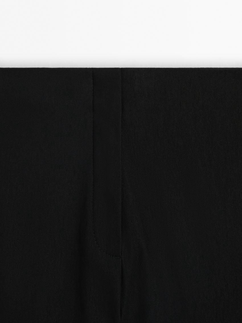 Massimo Dutti Fitted Stretch Women Trousers Black | US-MF1567394