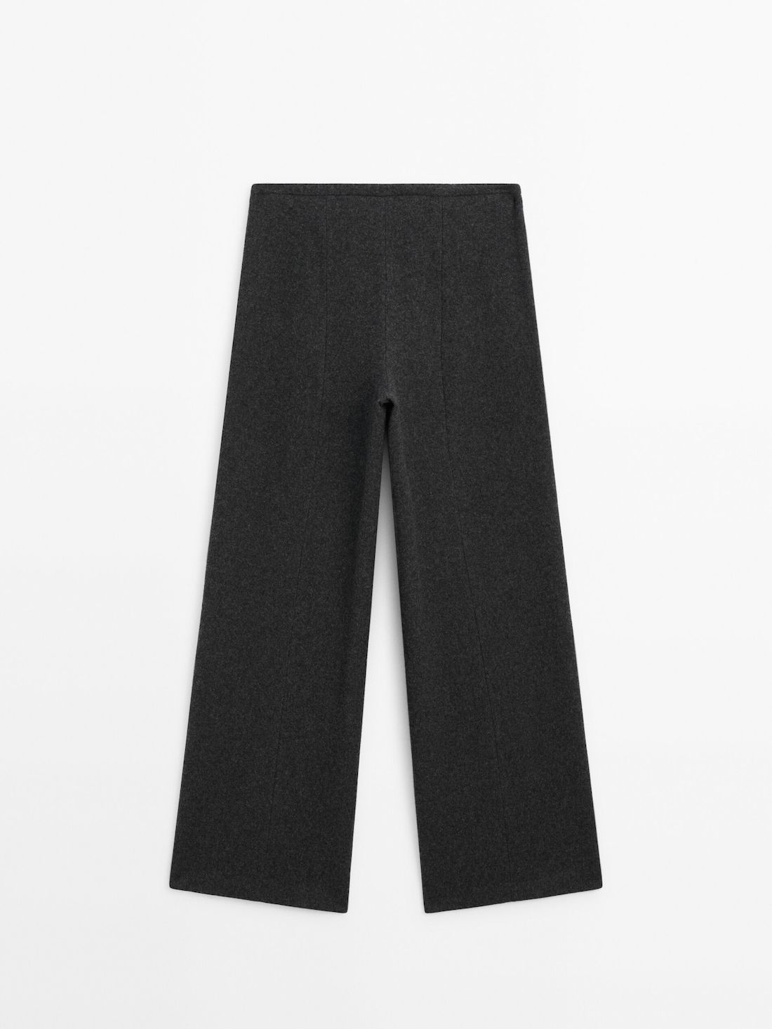 Massimo Dutti Flannel Women Trousers Dark Grey | US-QC7208546