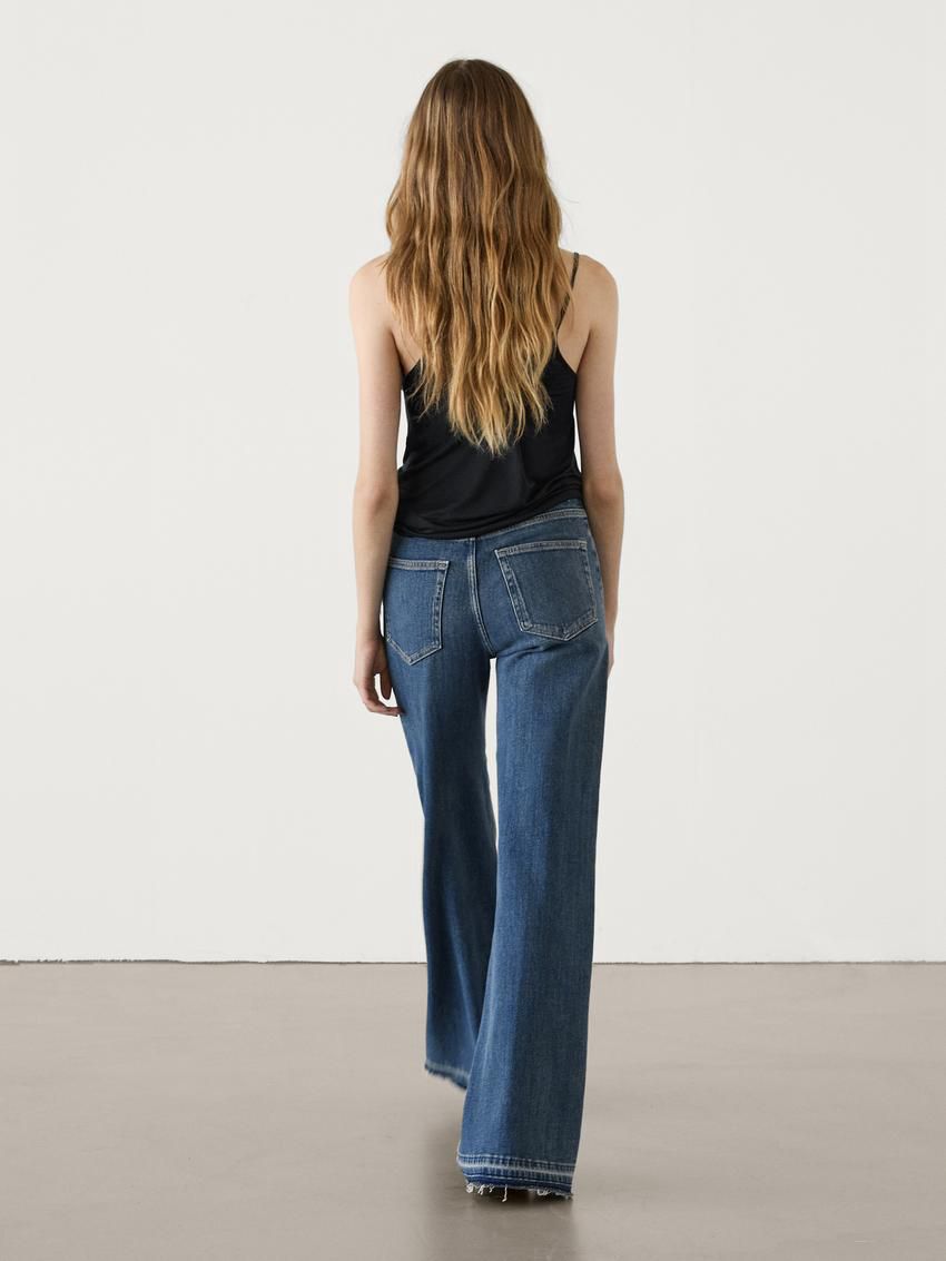 Massimo Dutti Flare-fit High-waist Women Jeans Blue | US-MU5829413