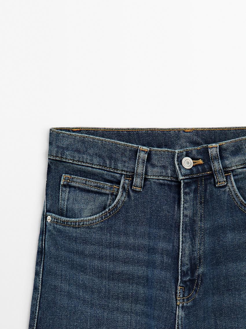 Massimo Dutti Flare-fit High-waist Women Jeans Blue | US-MU5829413