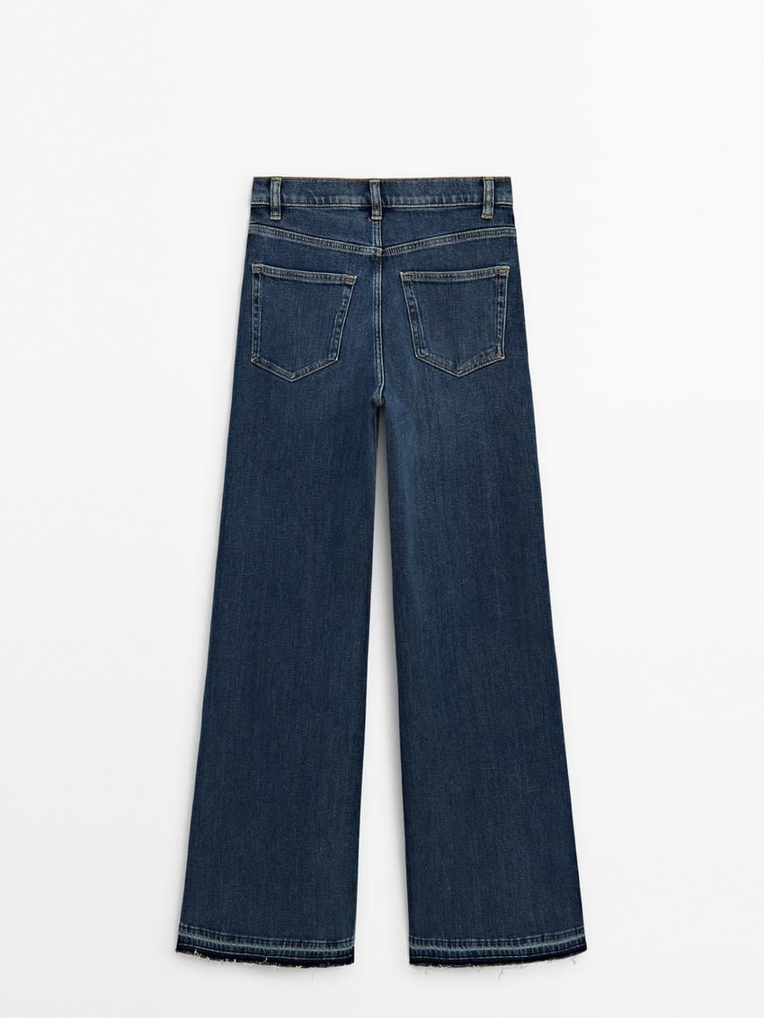 Massimo Dutti Flare-fit High-waist Women Jeans Blue | US-MU5829413