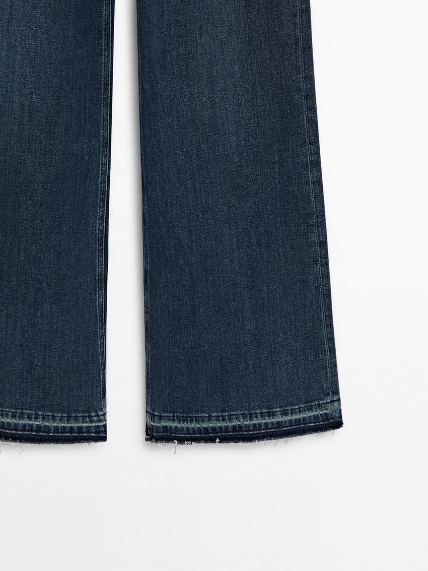 Massimo Dutti Flare-fit High-waist Women Jeans Blue | US-MU5829413