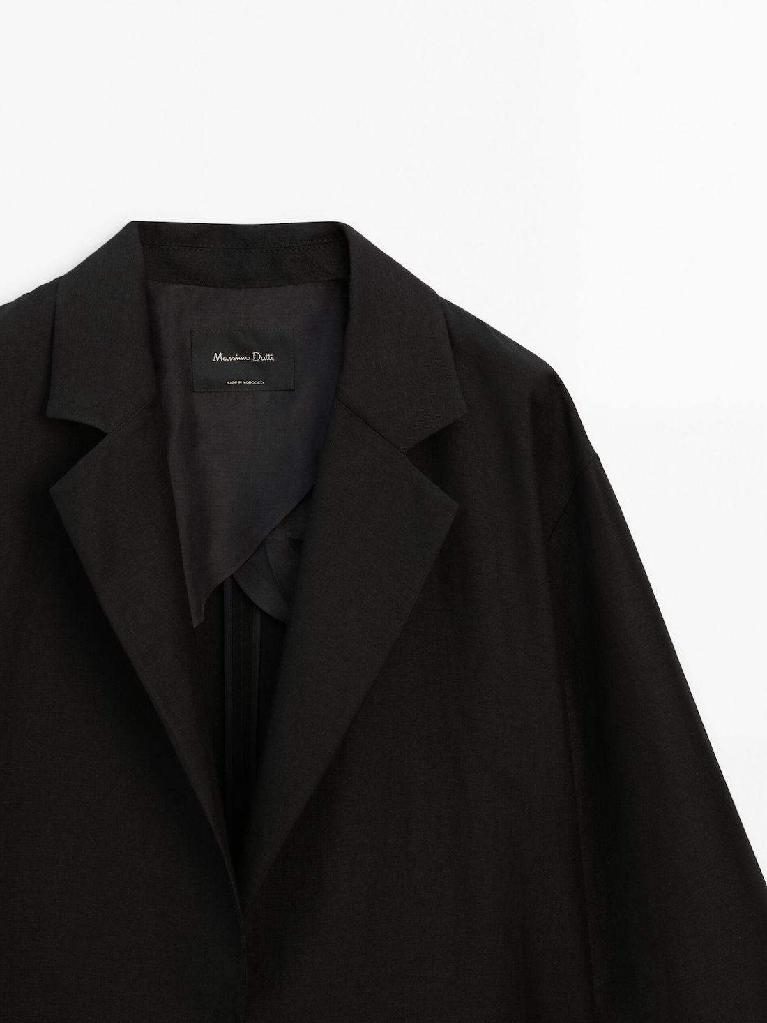 Massimo Dutti Flowing Black Women Trench Coat Black | US-DJ9028654