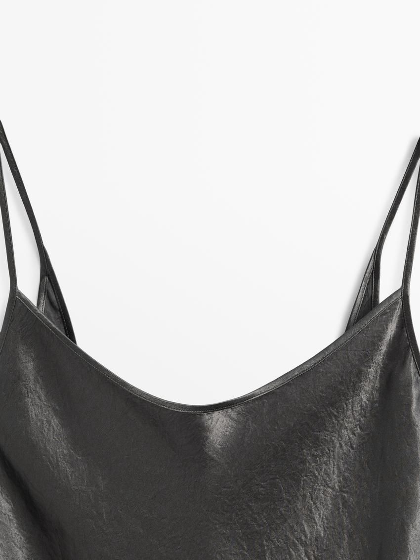 Massimo Dutti Flowing Camisole Midi Women Dress Silver | US-BD9561247