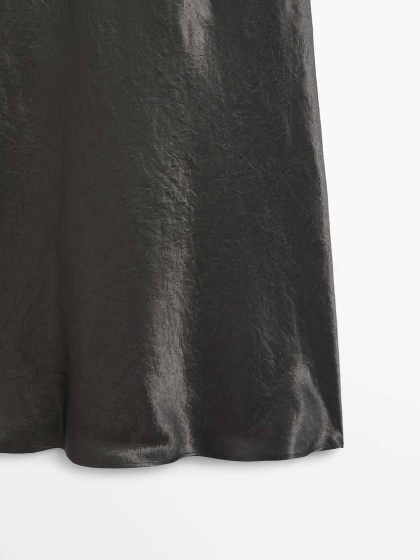Massimo Dutti Flowing Camisole Midi Women Dress Silver | US-BD9561247