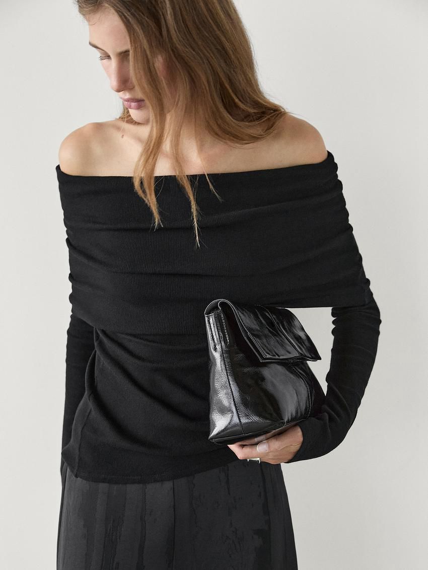 Massimo Dutti Flowing Wide-leg Women Trousers Black | US-CQ0379825
